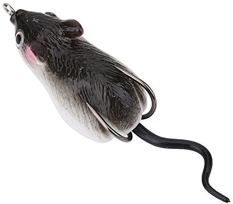 Rat Lure, Fishing Lures, Fishing Bait, Shaped Fishing Lure Freshwater Saltwater Soft Artificial Lures Baits for Fishing(Dark Grey)