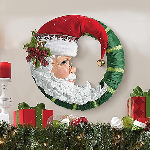 RMBLYfeiye Weihnachtskranz,Weihnachtsmann Türkranz Adventskranz Schneemann Weihnachten Kranz Dekokranz Hängende Tür Wand Verzierung Weihnachtskugelnkranz Fenster Dekoration Weihnachts-Party-Zubehör