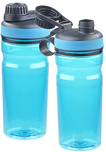 Speeron Trinkflasche Radsport: 2er-Set BPA-freie Sport-Trinkflaschen, 700 ml, auslaufsicher, blau (Campingflasche, Fahrradflasche Flaschenhalter)