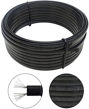 ZYWUOY Pipe Heat Cable, Self Regulating Heating Cable 220V 230V 240V Freeze Protection Pipe Water Heat
