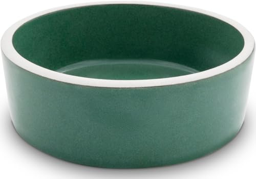 500 ml Kleintier Napf Futternapf Futterschale Futtertrog Ø15,5cm Höhe 5,5cm Näpfe für Haustiere Hamster Kaninchen Hase Nagetiere Kleintiere Hund Katze aus robuster, dickwandiger Keramik (Grün)
