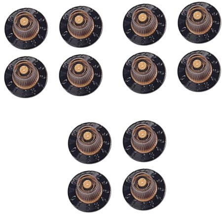 Toyvian 12 Stk gitarren ersatzteile gitarren zubehör Gitarrenknöpfe gitarre zubehör Gitarrenersatzteile gitarrenzubehör Effektpedal Knöpfe für Gitarre Knopf Verstärker gd60