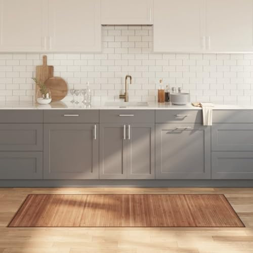 ZEYUAN Teppich Rechteckig Natur 80x200 cm Bambus, Teppich Schlafzimmer, Teppich Wohnzimmer, Carpet Bedroom, Büroteppich, Teppischwhonzimmer - 376907