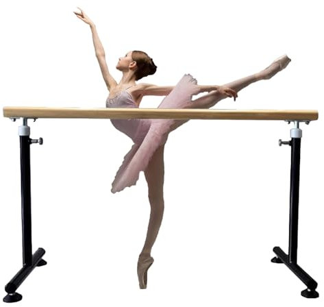 HPFHSJ Ballettstange Ballettstangen für Tanzstudio, leicht verstellbar, mit Rutschfester Basis, für Gymnastik-Tanzraum-Stretch(Black,150cm/59in)