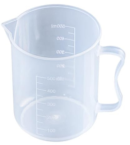 Cozylkx Vaso Dosificador Graduado De 500 Ml, Jarra Medidora De Plástico con Asa, Vasos Mezcladores De Fácil Lectura para Uso En Laboratorios De Repostería En La Cocina