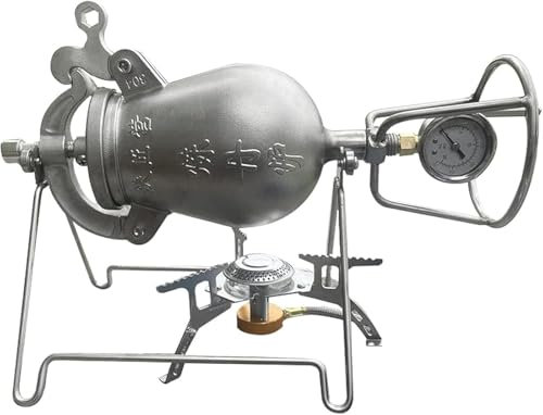 Chinese Traditional Retro Popcorn Machine with Pressure Gauge and Pressure Relief Valve, 720ML Vintage Popcorn Maker with Outdoor Stove, Ornaments Decoration(720ml)