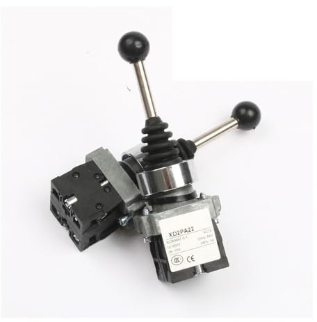 ApuaVireo&Co Interruptor basculante Cruzado de 4 Posiciones 4NO XD2PA14 XD2PA24 Controladores de Joystick 2NO 2 Posiciones XD2PA12 XD2PA22 Reinicio Giratorio con pestillo(XD2-PA22)