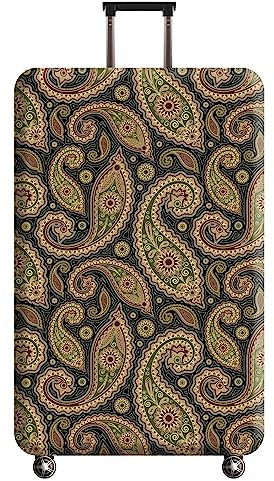 wxlmom Kofferschutzhülle XL Retro Muster Waschbar,Suitcase Cover Für Kinder Und Erwachsene,Elastischer Spandex-Koffer-Protector,Koffer-Abdeckungen
