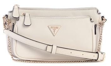 GUESS Noelle II Double Pouch Crossbody Bag Bone