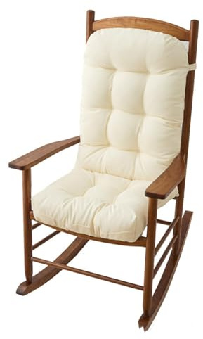 Mateju Liegenauflage Auflage Wasserdicht Gartenliege Sonnenliege Auflage mit Krawatte Anti-Rutsch Bequeme Liegenauflage Extra Dicke Schaukelstuhl Sitzauflage Stuhlkissen Sitzkissen (Beige,50x110cm)