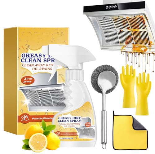 Yooyan Rotateepic Foam Cleaner, Heavy Duty Kitchen Oil Stain Spray, Stubborn StainsCleaner, Multifunctional Powerful Kitchen FoamCleaner, for Forno, Household, Stove & More