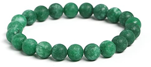 Natural Armband Emperor Green Dry Green Jade Bead Armband Emerald Jade Color Bead Rosary Armband (längd: 8mm)