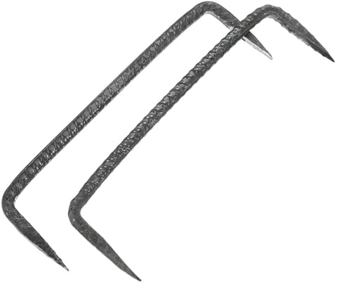 Homoyoyo Lot de 2 Clous à Double Pointe en Acier 5 X 195 MM Clous de Fixation Robustes pour Bois et Clôtures pour Construction et Bricolage