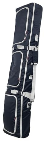ICDKOYK Skitasche mit Rollen für Erwachsene mit Tragegriff Transport Snowboardhülle zum Skifahren Grau und Schwarz, Grau und Schwarz, 165x36x20cm