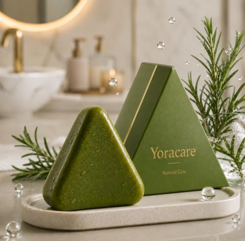 Yoracare Korean Scalp Revival Rosemary Shampoo Bar for Greasy Hair, Natural Hair Growth Soap Bar for Thinning Hair, Eco Friendly Travel Solid Shampoo Bars for Men and Women, Pack of 1