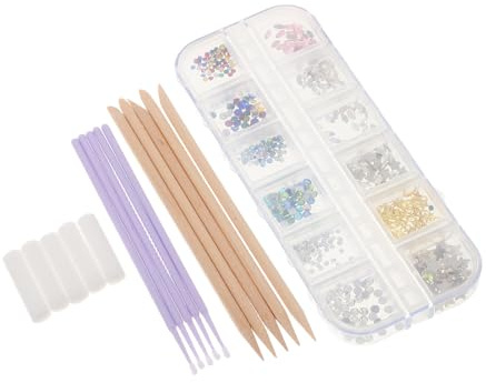 HOMOCONO DIY Glitter Tooth Jewel Kit Färgglada Rhinestone Tanddekorationer för Fester Musikfestivaler och Examensceremonier Enkel Applicering Återanvändbar Tandbling för Temporär Sminkning