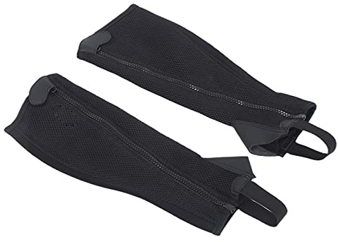 Generic Half Chap för Barn Flexibelt Svart Konstläder Ridskydd 2st Set