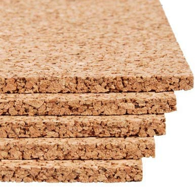 ITALFROM - Lot de 1 m² - Panneaux de liège de 1 cm à 6 cm - Isolation thermique, acoustique pour toits, manteaux et sols (1 m² de 6 cm)