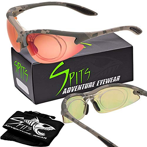 Spits Eyewear 1.50 Full Magnifying Shooting Safety Glasses MAGSHOT Pick Frame & Lens Color (Lens color: Clear Anti-Fog, Frame color: Digital Camo)