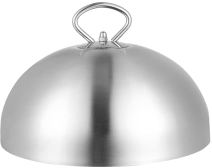 HEMOTON Edelstahl Steakabdeckung Mit Griff Anti-Öl Spritzabdeckung Für Teppanyaki Zum Dämpfen Von Fleisch Käse Und Gemüse 10.24 X 10.24 X 5.12 in