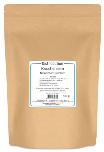 Knochenleim 500g – natürlicher Warmleim (Glutinleim), Tierischer Leim für Klebstoff, Holz, Papier, ideal für Möbelbau, Instrumentenbau & Restaurierung