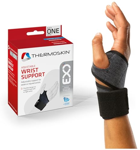 Thermoskin EXO Handgelenkstütze Handgelenkbandage einstellbar, Wrist Wrap Karpaltunnel Handbandage, EXO Thermofutter für Männer und Frauen, rechte und linke Hand, Einheitsgröße