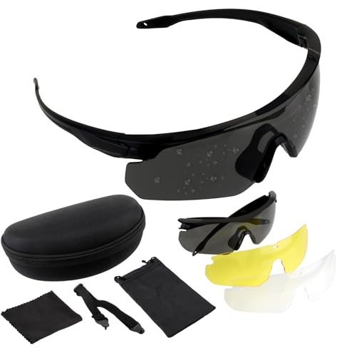 FOCUHUNTER Sportbrille Schutzbrille Anti-Fog-Brille, Brille, Autofahrerbrille Anti-UV400-Sonnenbrille Brille Männer & Frauen zum Radfahren, Wandern, Laufen, Lesen