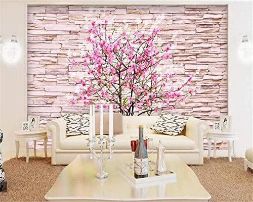 Murales Personalizzati Con Carta Da Parati - Fiore Di Pesco Prugna Rossa - Carta Da Parati Autoadesiva Panorama 3D Carta Da Parati Carta Da Parati Effetto 3D Poster Da Parete Per Sogg 140(L)x70(H) cm