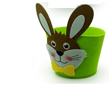 10x Osternester:Körbchen Hase - grün