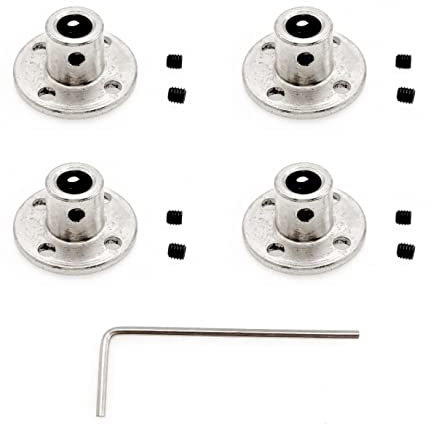 JZK Lot de 4 raccords à bride pour arbres de moteur modèle 6 mm