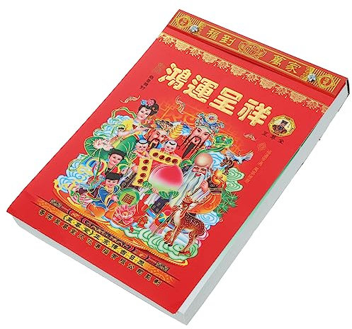 STOBOK Wandkalender zum Aufhängen Mondkalender Hängekalender Chinesischer Kalender Abreißkalender Traditioneller Kalender Papierkalender zum Chinesischen Neujahr Zufälliger Stil