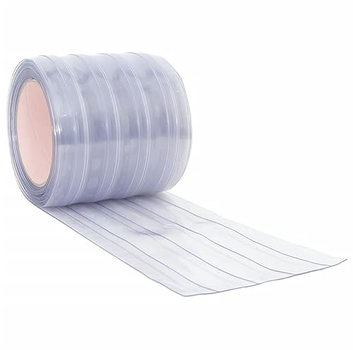 vidaXL Türvorhang, Transparenter Streifenvorhang Zuschneidbar, Thermovorhang für die Gastronomie Kühlräume, Isoliervorhang Fliegenvorhang, PVC