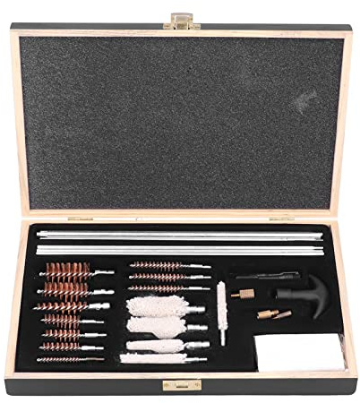 UPQRSG Kit di Pulizia Pistola 28 Pezzi, Kit di Pulizia Pistola Universale in Lega di Alluminio, Kit di Pulizia Canna di Pistola con Scatola di Immagazzinaggio, Per Pistole di Tutti I Calibri, Regali