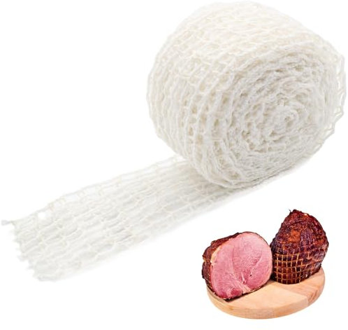 Towfed 16.4ft Meat Netting Roll, Size 22 Elastic Smoked Meat Ham Netting