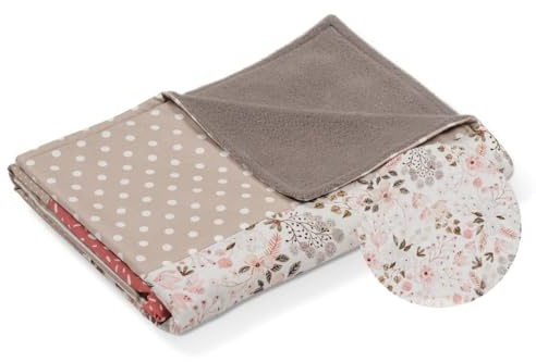ULLENBOOM Babydecke 70x100 cm - OEKO-TEX Baumwolle mit Fleece | OEKO-TEX zertifiziert, Oberseite: 100% Baumwolle, Unterseite: Fleece, Made in EU, Atmungsaktiv, Schadstoffgeprüft, Waschbar