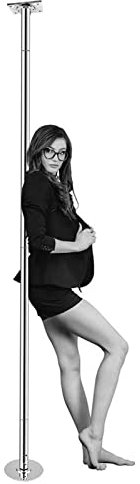 Pole Dance Tanzstange Heim-Tanzstange mit fester Plange-Platte, 7,3 Fuß bis 12,5 Fuß drehbare statische Tanzstange für schwere Frauen in Übergrößen, Stripper-Stange zur Deckenmontage, mehr Sicherheit