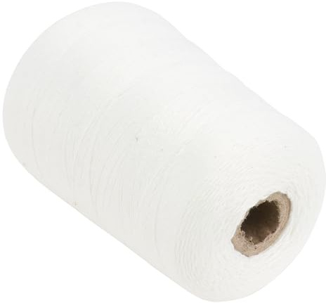 FOYTOKI Butcher Twine Cotton Rope for Sausage Tying Meat Wrapping and Hanging Soft Woven String for Pork Bacon Turkey Trussing Roasting Baking Gift Packing and Diy Crafts 1 Roll
