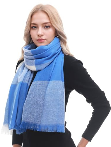 PIOYMEYA Kariert Schal Damen Herbst Winter Kuschelig Pashmina Schals Tücher für Damen