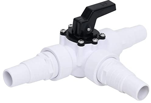 Bulliing Swimming Pool 3-Way Ball Valve White and Black,Steel Frame Swimming Pool with Filter Pump, Above Ground Frame Pools