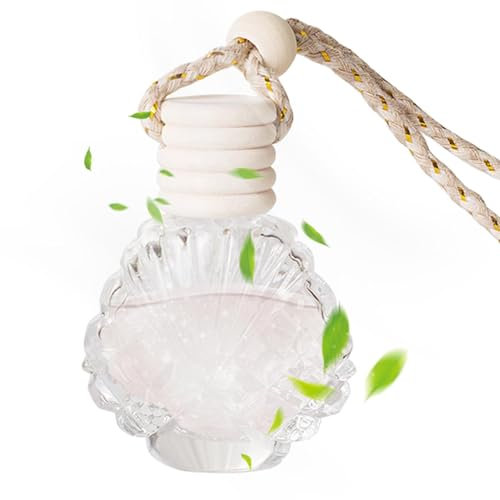 Car Perfume Bottle, Car Air Freshener Perfume Bottle - Glass Car Pendant Aromatherapy Perfume Bottles,15ml Clear Empty Bottle, Car Accessories