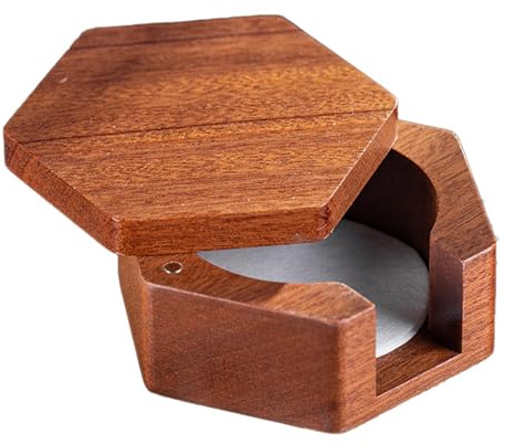 lyanny Porte-Papier Filtre à Café, Distributeur de Porte-Filtre à Café avec Couvercle Magnétique, Boîte de Support de Papier Filtre à Café en Bois pour Cuisine, Café