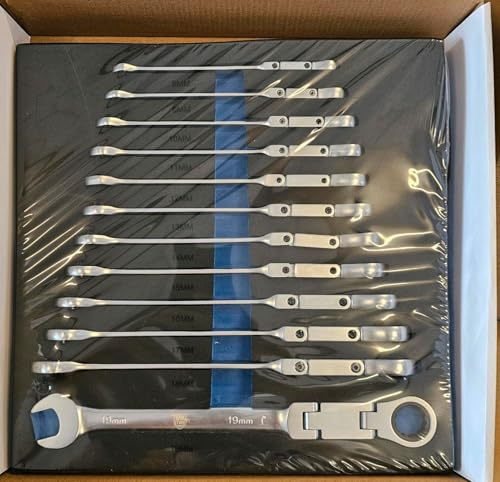 Doppel-Gelenkratsche Kombination Schraubenschlüssel Set 12-teilig