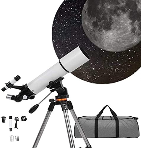 Teleskop, Astronomisches Teleskop für Kinder und Erwachsene, 80 mm Öffnung, 500 mm Brennweite, 3-fache Refraktor-Teleskop, HD-Vergrößerung, Monokular, professionelles Sternenhimmel-Teleskop mit