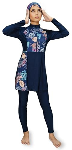 Musuly Burkini Intégral - Maillot de Bain Floral avec Jupe