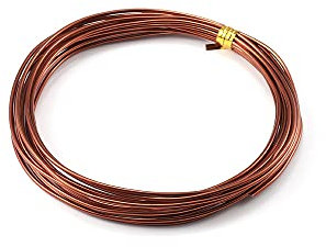 Alambre de aluminio de colores, alambre para manualidades, cuentas y joyas, alambre de modelado, alambre de aluminio flexible para joyas, esculturas DIY, árboles bonsái, manualidades, bronce, 2,0 mm x