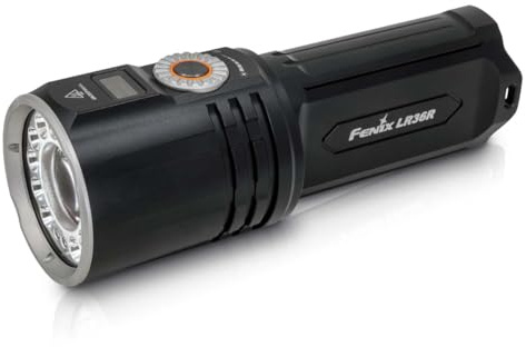 Fenix LR36R High Brightness Flashlight, LED/LEP, 10,000 Lumens, Irradiation Distance, 392.7 ft (1,260 m), Distress Rescue [Professional Only]