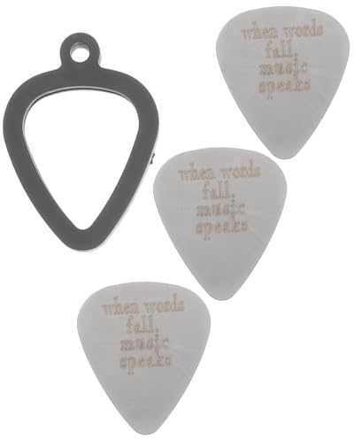 TOYANDONA 3piezas Púas De Guitarra Soporte y Plectros De Inoxidable Para Guitarra Eléctrica y Prácticas y
