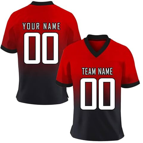 Rrongwn Personalisiertes Football Trikot Name Und Nummer Trikots Mit Gratis Name Nummer Fußball Trikot Uniform Sporthemden Schnelltrocknend Atmungsaktiv T-Shirt
