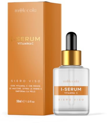 I-SERUM Siero Viso Vitamina C - Siero Illumina e Uniforma - Proprietà Antiossidanti per Pelle Radiosa e Giovane - Stimola Produzione Collagene - Riduce Macchie Scure - 30 ml