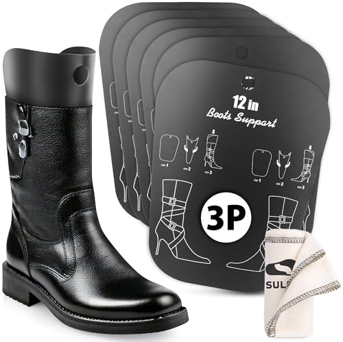 SULPO Tendiscarpe per Stivali Donna e Uomo, Forma per Scarpe Stivali Alti, Supporto Gambale, Salva Forma Scarpe, Set 3 Paia, 12